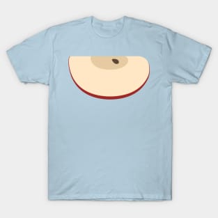 Red apple slice icon in flat design T-Shirt